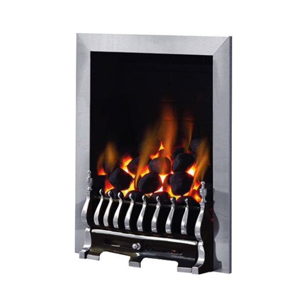 Pure Glow Blenhiem Inset Gas Fire - Polished - Full-Depth With Coal Effect