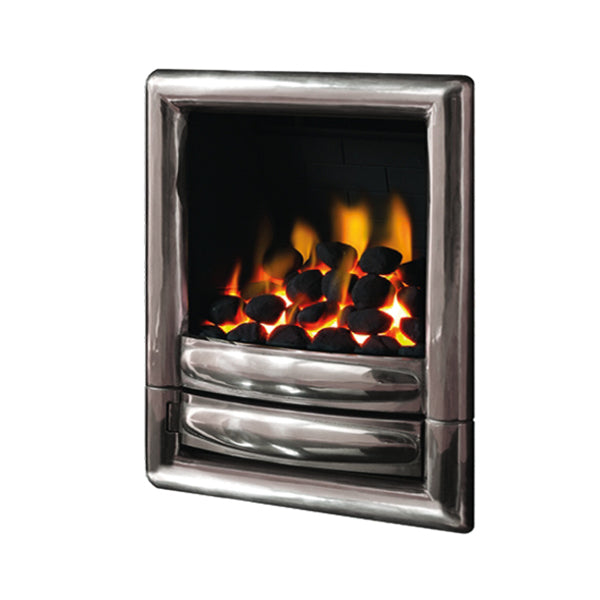 Pure Glow Carmen Hole in the Wall Inset Gas Fire - Full Polish - Slimline With Coal Effect