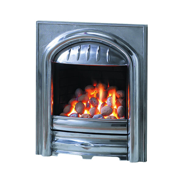 Pure Glow Chloe Inset Gas Fire - Full Polished - Full-Depth With Coal Effect