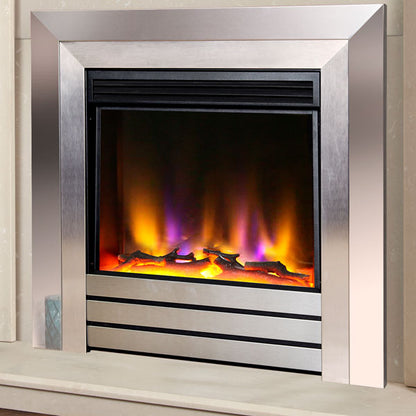 Celsi Electriflame VR Acero 1.5kw Inset Electric Fire Chrome & Satin Silver