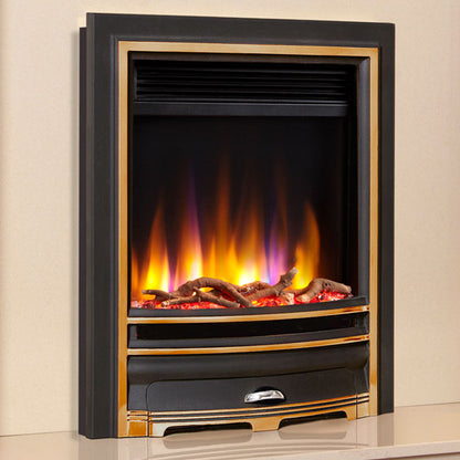 Celsi Ultiflame VR Arcadia 1.5kw Electric Fire - Black with Gold