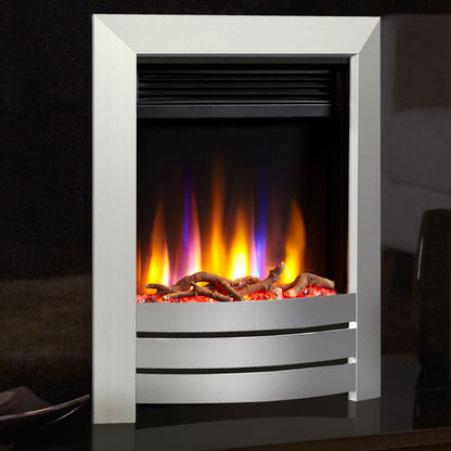 Celsi Ultiflame VR Camber 1.5kw Electric Fire - Satin Silver